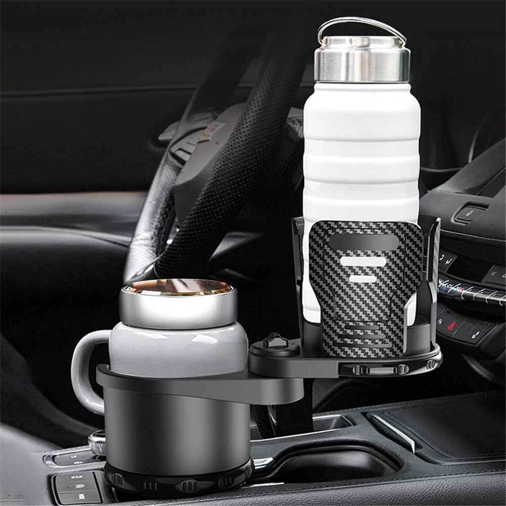 Multifunctional Car Water Cup Holder Car Seat Up Layer Stretchable Water Cup Drink Holder (Size: S)