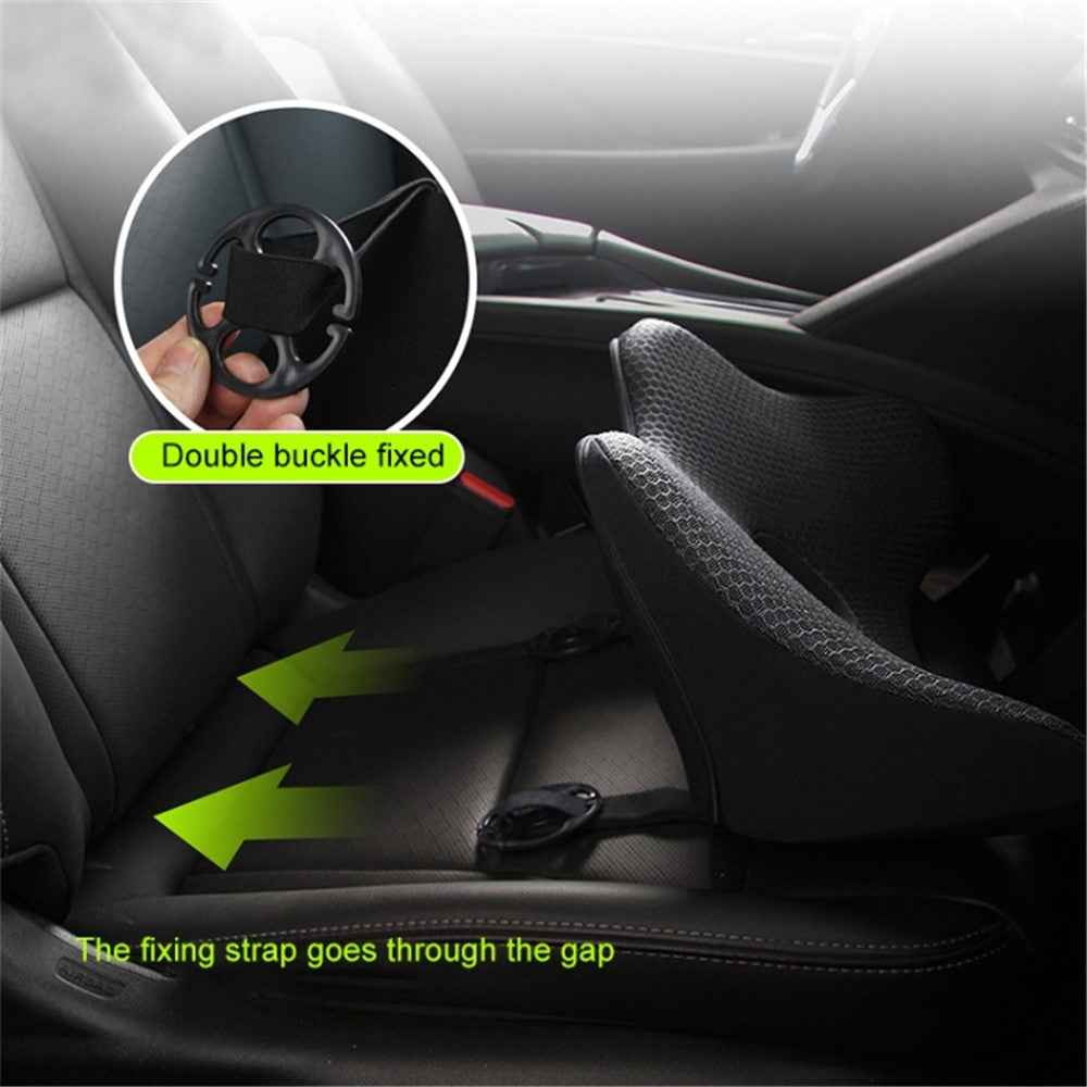 Car Seat Waist Support Cushion Memory Foam Breathable Fatigue Relieve Lumbar Cushion - Red