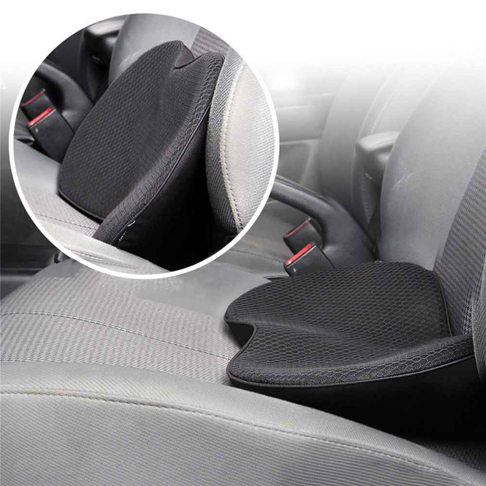LOVERCAR Car Seat Waist Support Cushion Memory Foam Breathable Mini Seat Cushion - Black