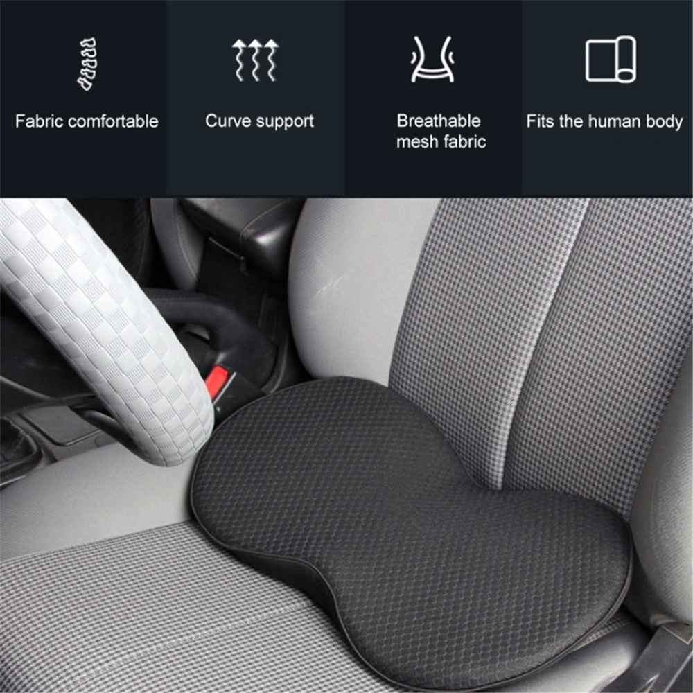 LOVERCAR Car Seat Waist Support Cushion Memory Foam Breathable Mini Seat Cushion - Red