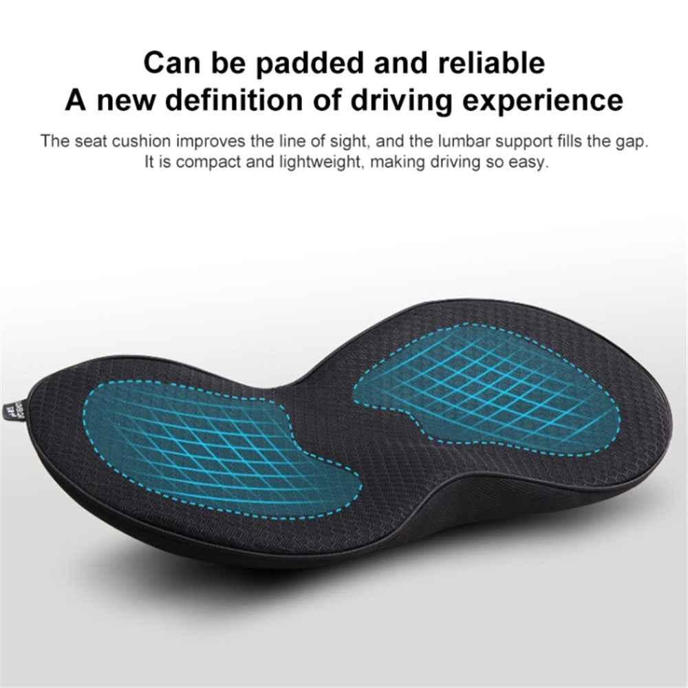 LOVERCAR Car Seat Waist Support Cushion Memory Foam Breathable Mini Seat Cushion - Red