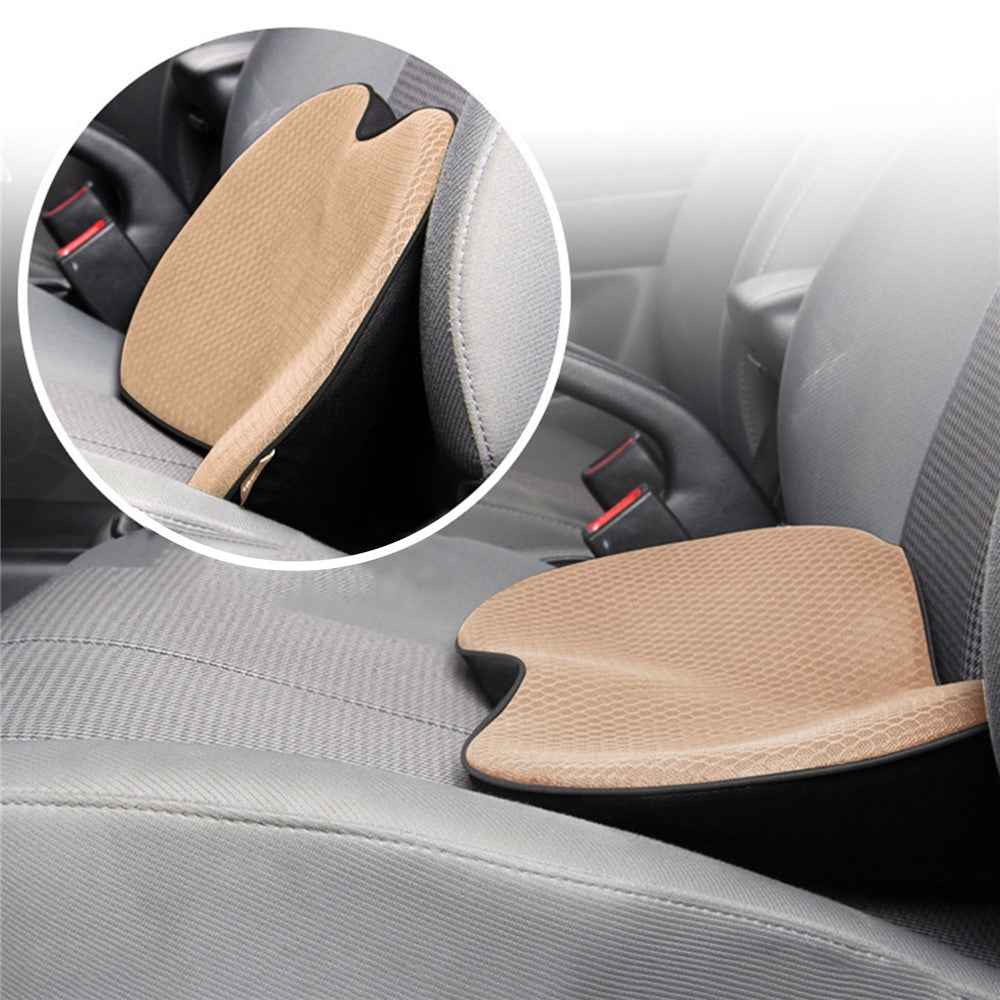 LOVERCAR Car Seat Waist Support Cushion Memory Foam Breathable Mini Seat Cushion - Beige