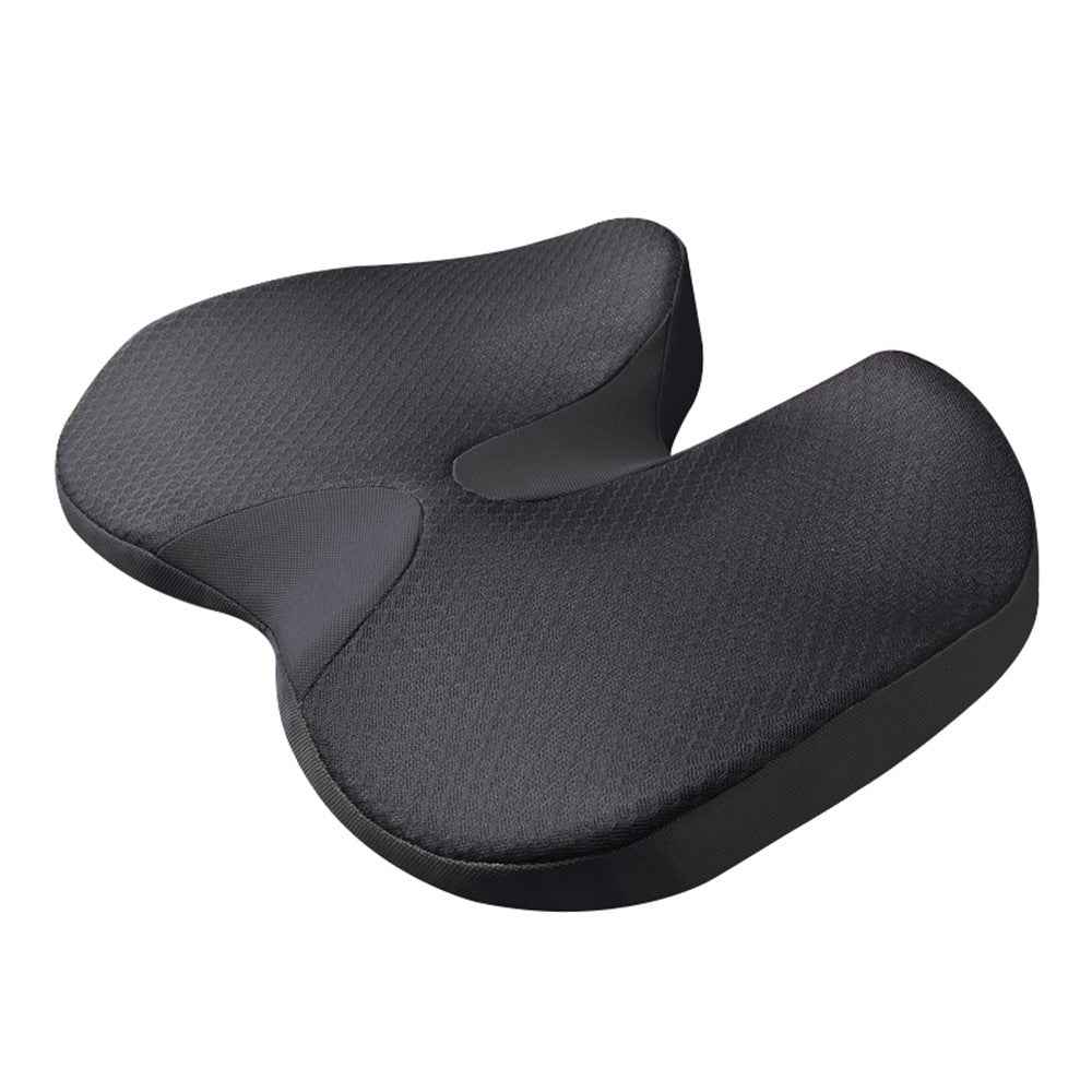 Car Seat Cushion Mesh Cloth+Memory Foam Breathable Fatigue Relief Seat Cushion - Black