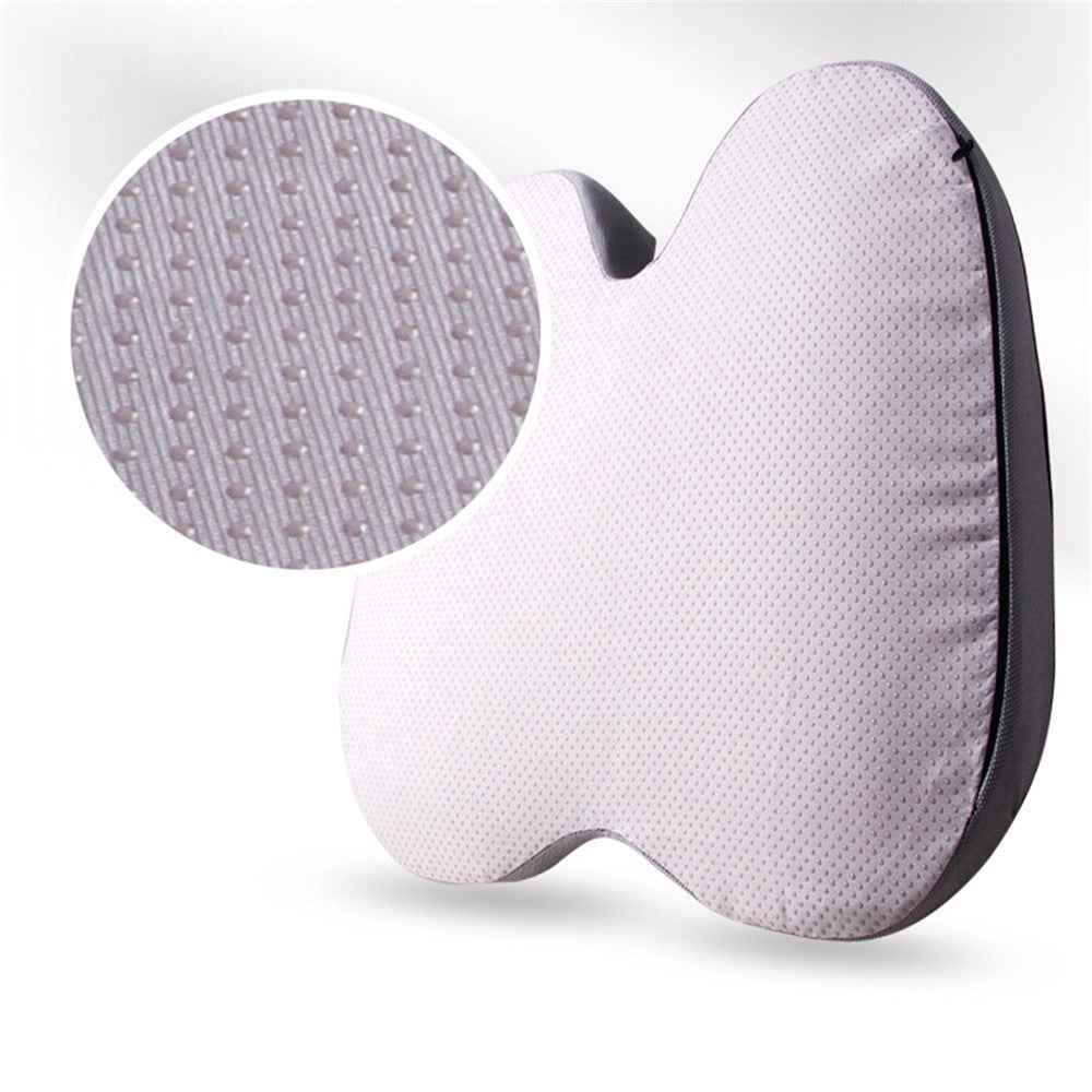 Car Seat Cushion Mesh Cloth+Memory Foam Breathable Fatigue Relief Seat Cushion - Beige