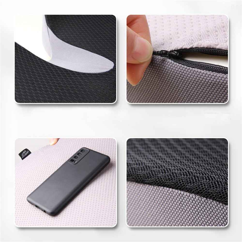 Car Seat Cushion Mesh Cloth+Memory Foam Breathable Fatigue Relief Seat Cushion - Beige