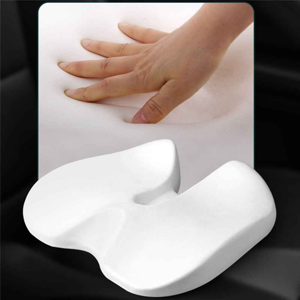 Car Seat Cushion Mesh Cloth+Memory Foam Breathable Fatigue Relief Seat Cushion - Beige