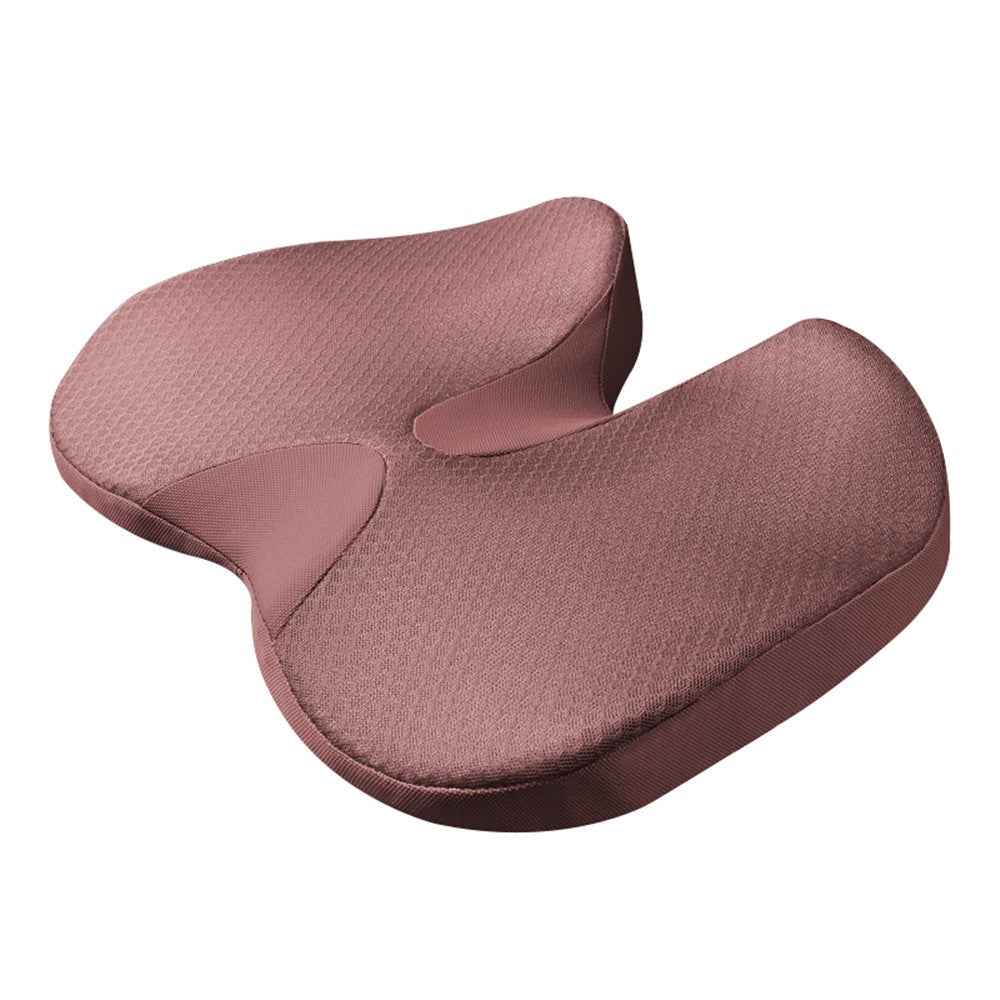 Car Seat Cushion Mesh Cloth+Memory Foam Breathable Fatigue Relief Seat Cushion - Coffee