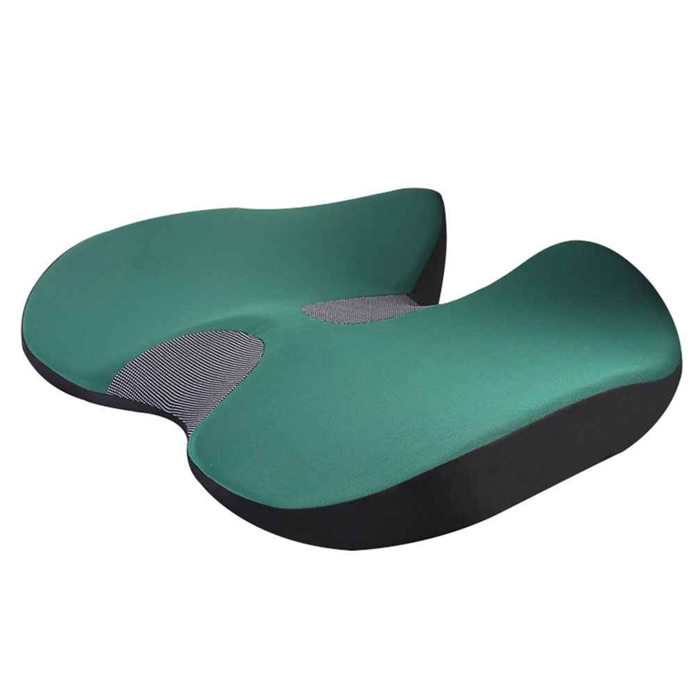 Car Seat Cushion Mesh Cloth+Memory Foam Breathable Fatigue Relief Seat Cushion - Blackish Green