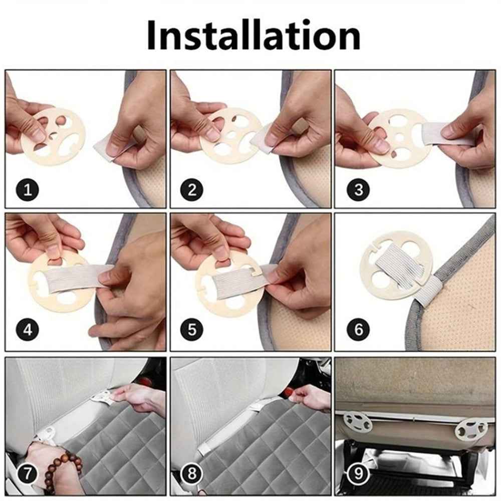 Non-slip Winter Car Front Seat Cover Pad Universal Warm Velvet Cushion with Pocket - Coffee