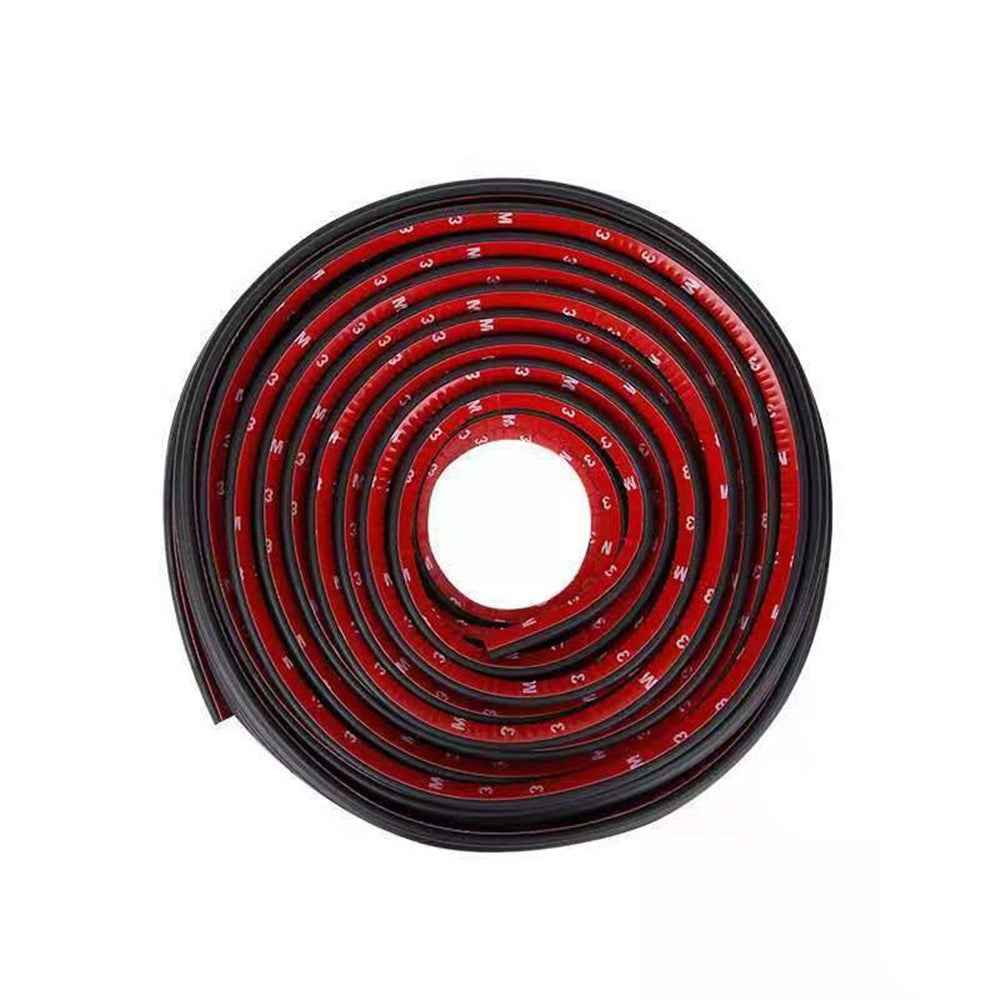5m 5-Hole Car Door Rubber Sealing Strip Vehicle Door Hood Trunk Soundproof Anti-collision Adhesive Strip