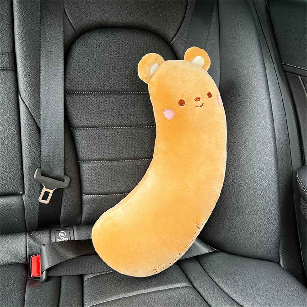20x50cm Comfortable Cartoon Car Shoulder Pad Pillow Safety Belt Cushion for Neck Support - Bear