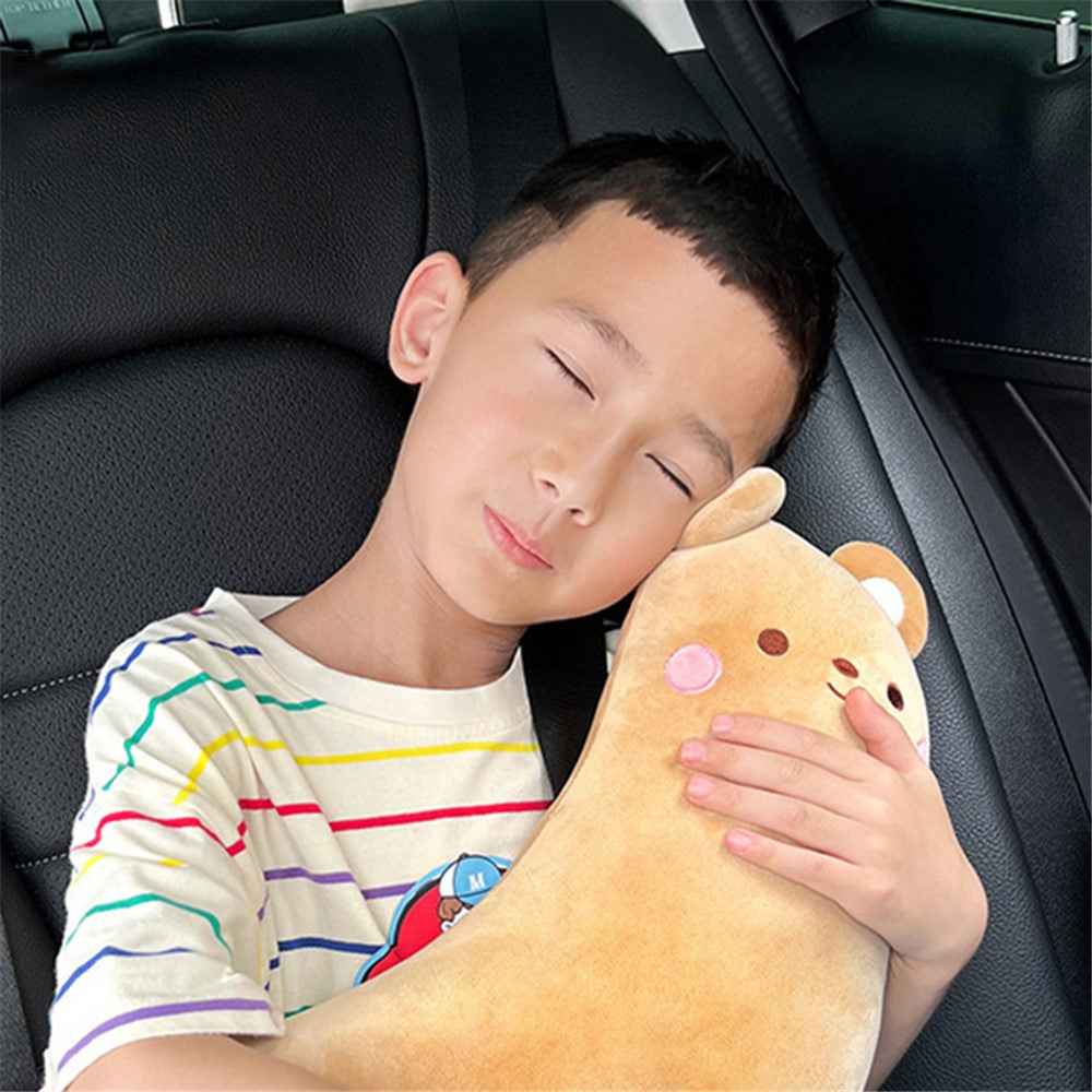 20x50cm Comfortable Cartoon Car Shoulder Pad Pillow Safety Belt Cushion for Neck Support - Bear