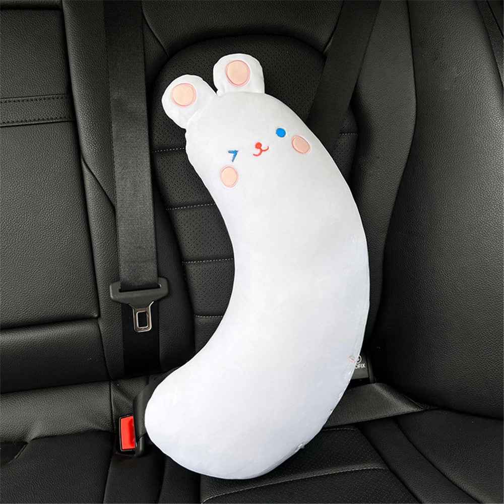 20x50cm Comfortable Cartoon Car Shoulder Pad Pillow Safety Belt Cushion for Neck Support - Rabbit