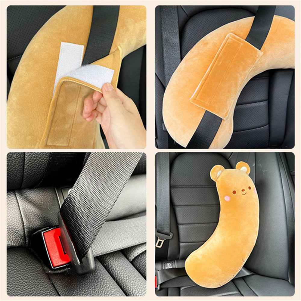 20x50cm Comfortable Cartoon Car Shoulder Pad Pillow Safety Belt Cushion for Neck Support - Rabbit