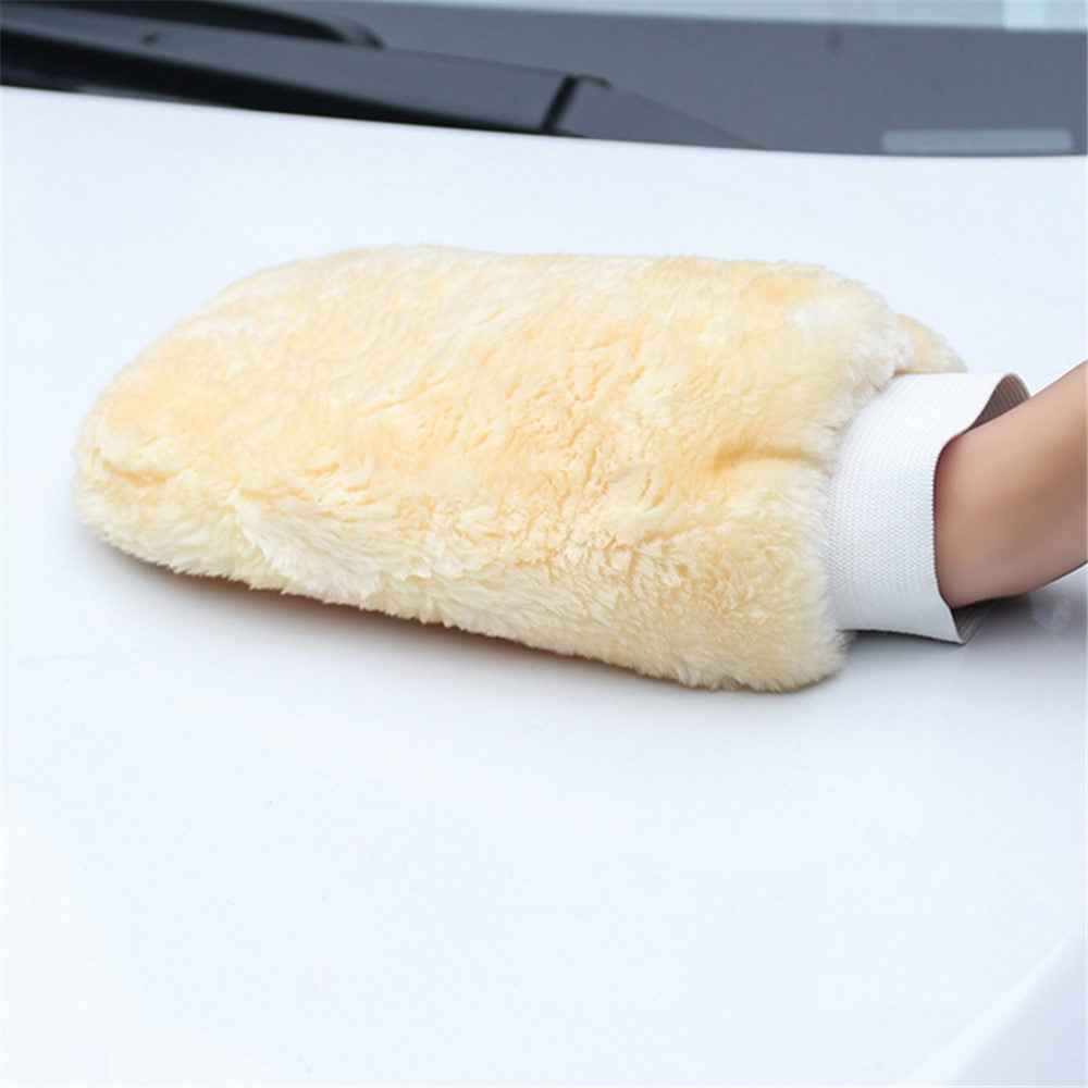 1Pc Car Cleaning Glove Soft Microfiber Double-sided Washing Mitt Auto Wash Supplies