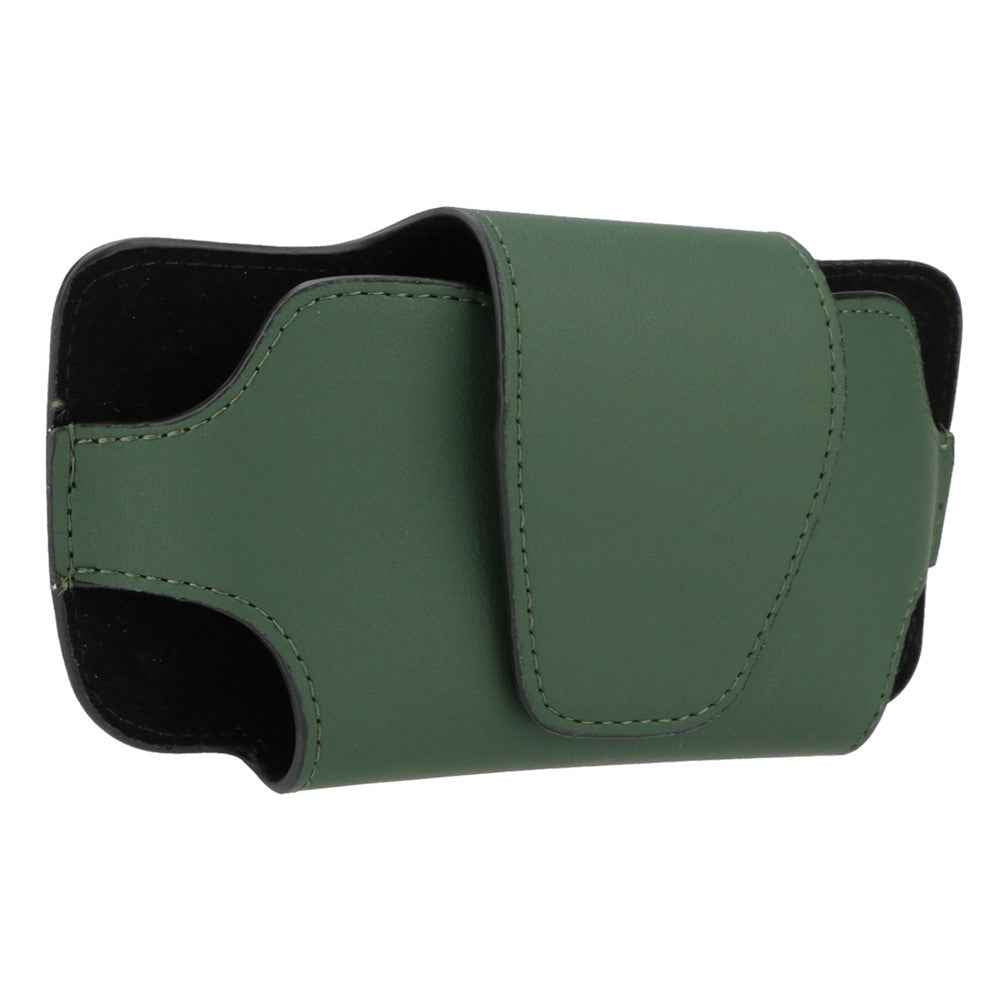 Nappa Texture PU Leather Car Glasses Storage Case Sun Visor Clip Sunglasses Holder - Green