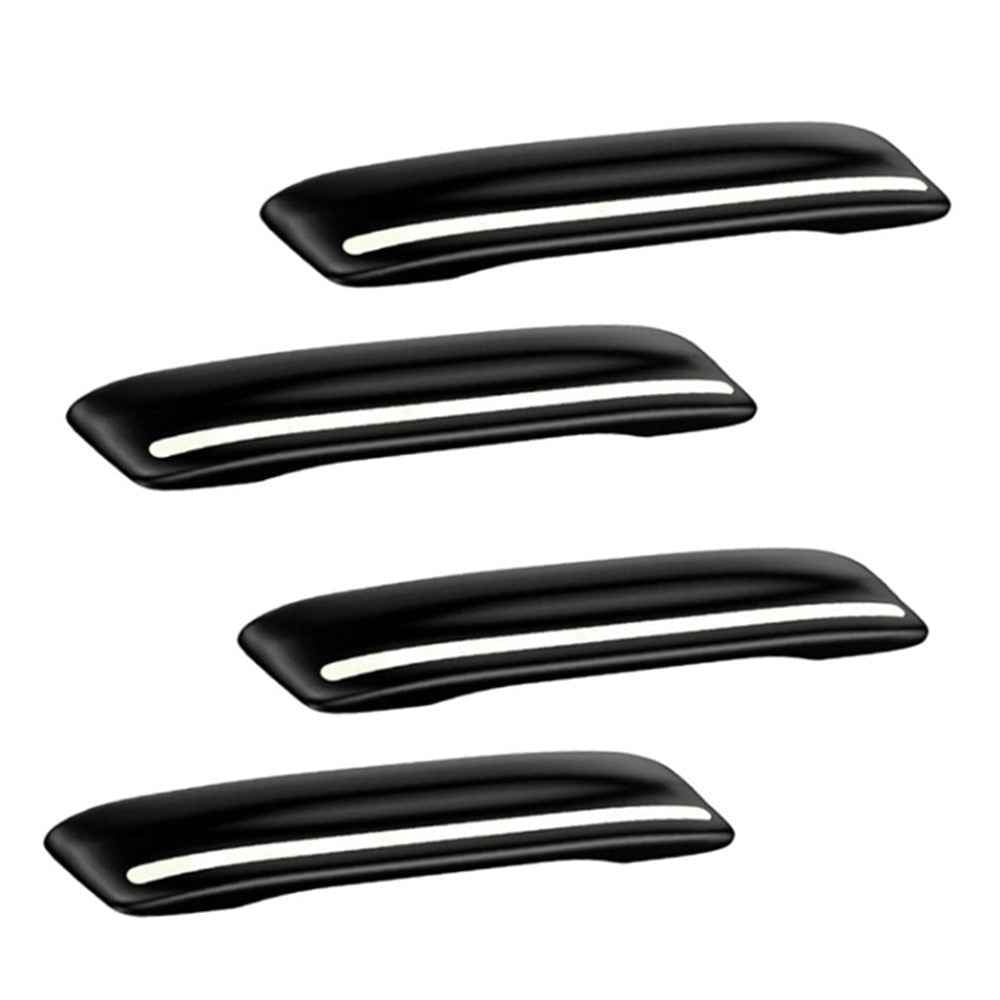 4Pcs Universal Car Door Edge Protector Rearview Mirror Bumper Guard Sticker  - Black