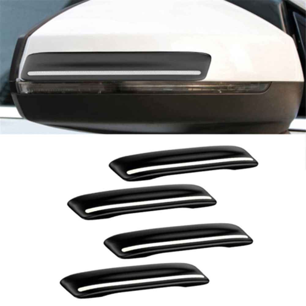 4Pcs Universal Car Door Edge Protector Rearview Mirror Bumper Guard Sticker  - Black