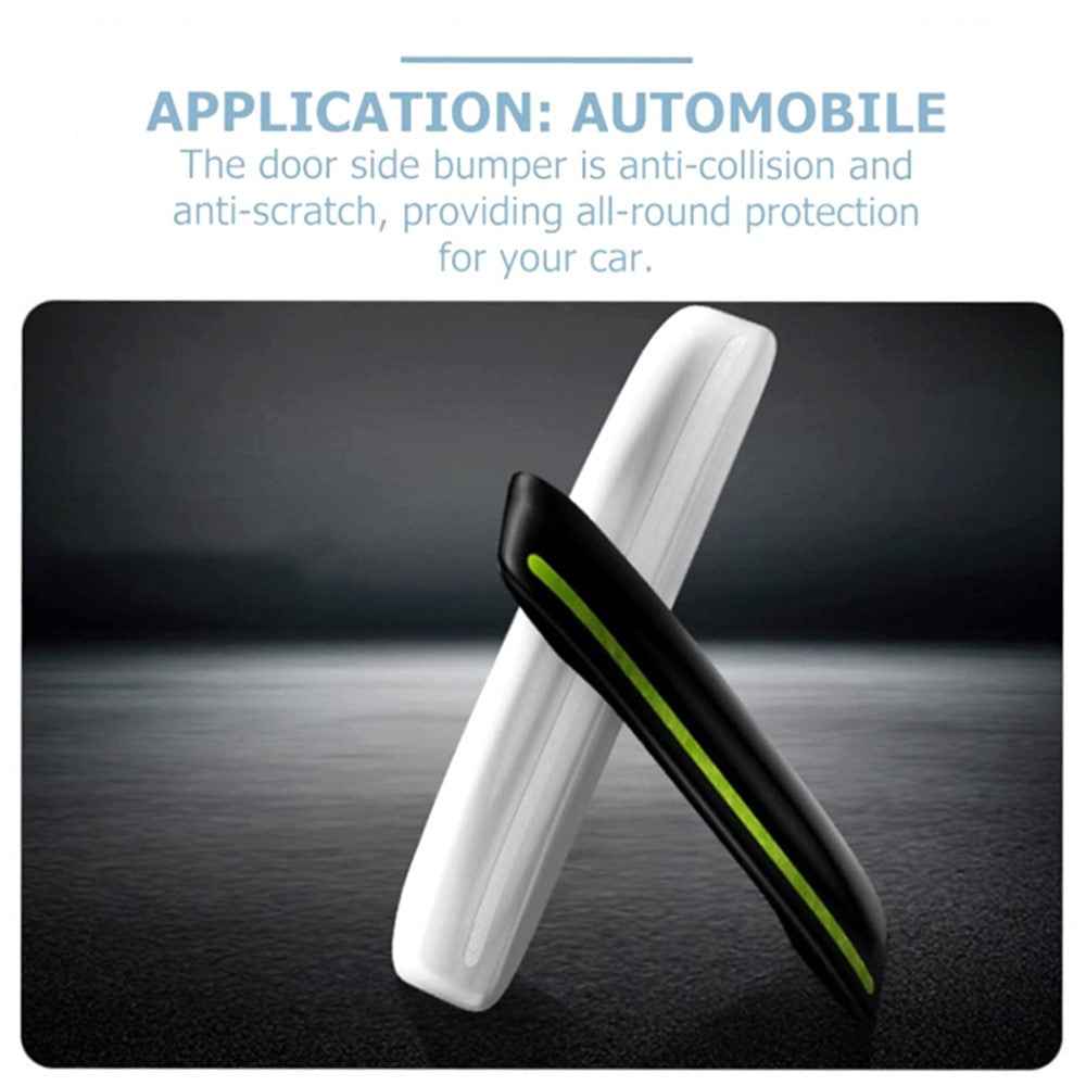 4Pcs Universal Car Door Edge Protector Rearview Mirror Bumper Guard Sticker  - White