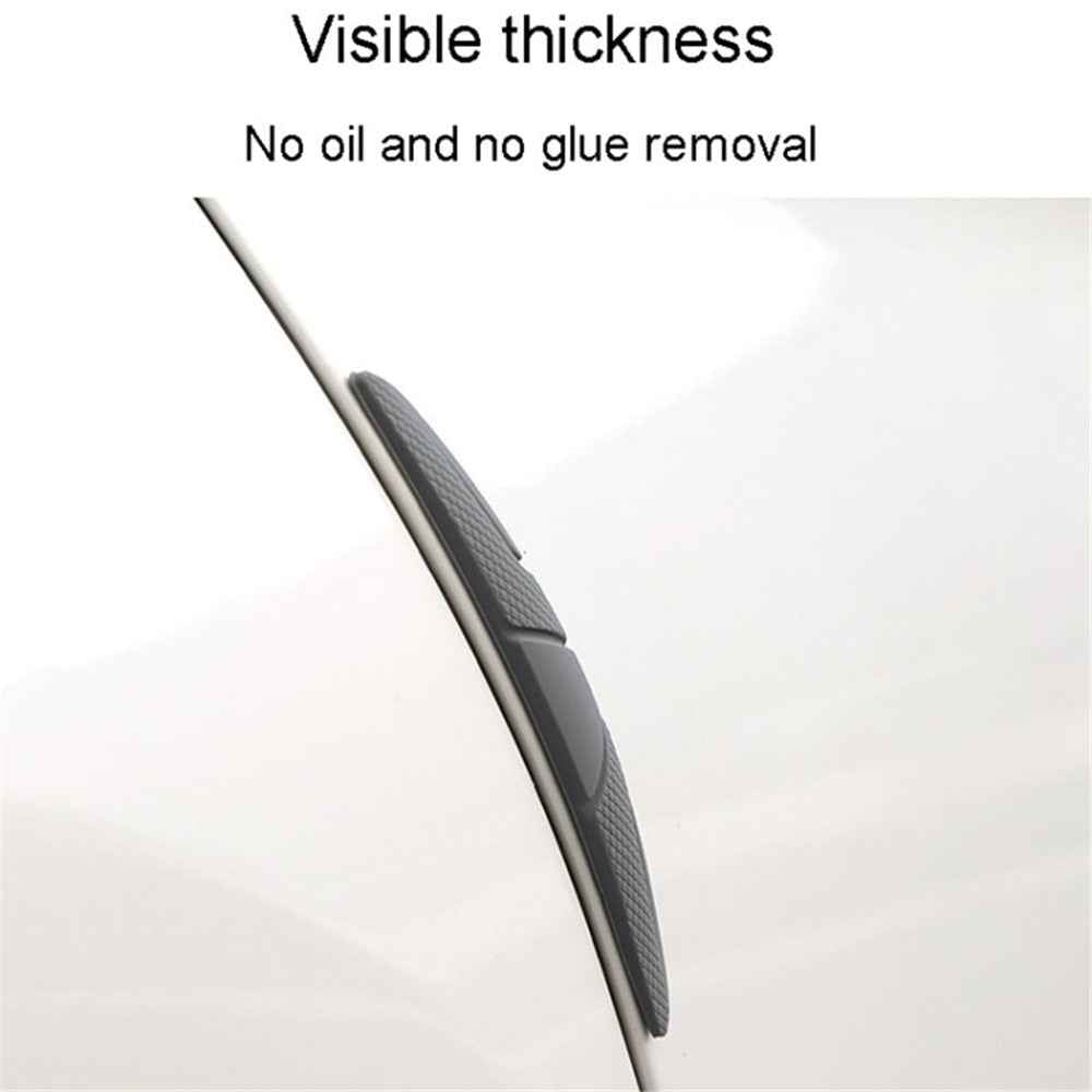 SHAN SHI 7755# 4Pcs Car Truck Door Anti-collision Guard Silicone Strips - Grey