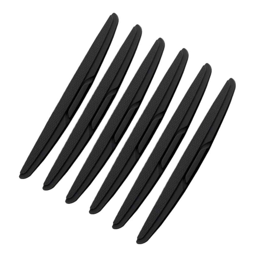 SHAN SHI 7755# 6Pcs Car Door Rearview Mirror Anti-collision Silicone Strips - Black