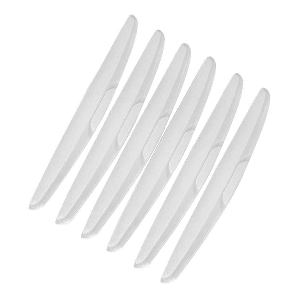 SHAN SHI 7755# 6Pcs Car Door Rearview Mirror Anti-collision Silicone Strips - Translucent