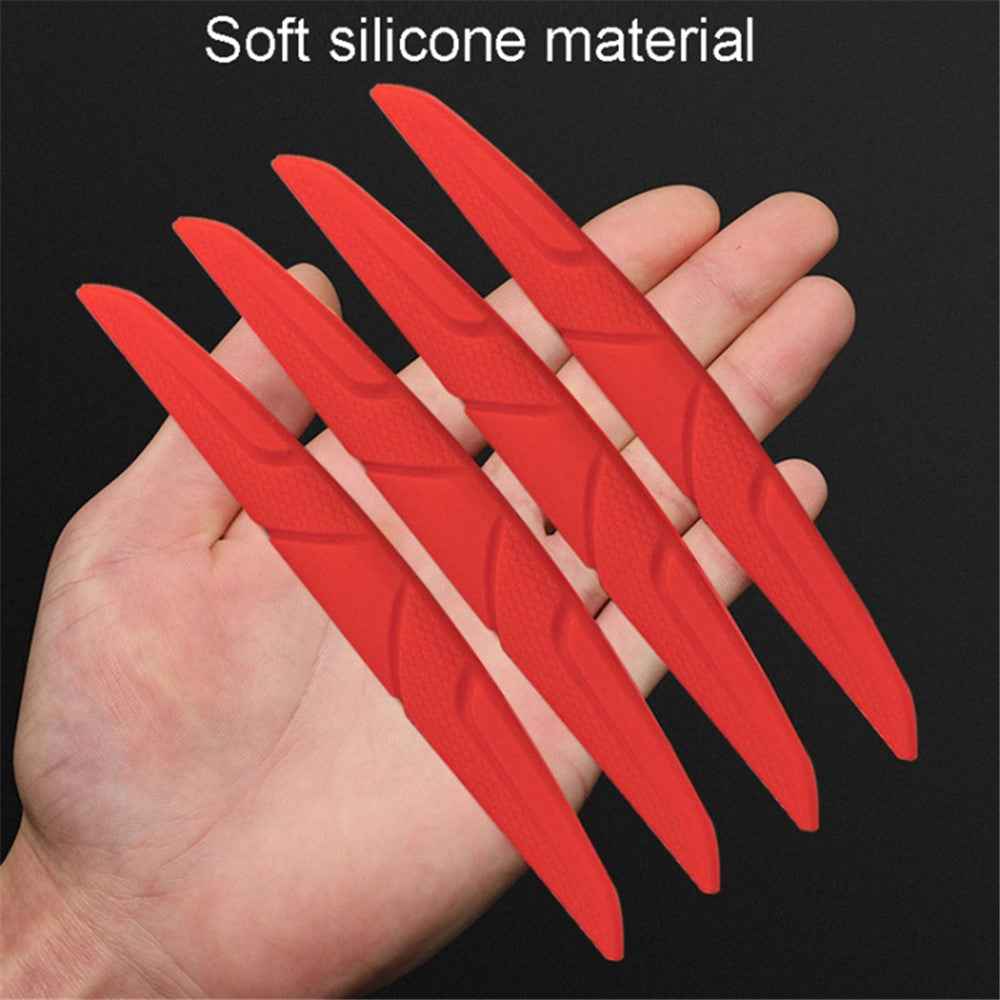 SHAN SHI 7755# 6Pcs Car Door Rearview Mirror Anti-collision Silicone Strips - Translucent