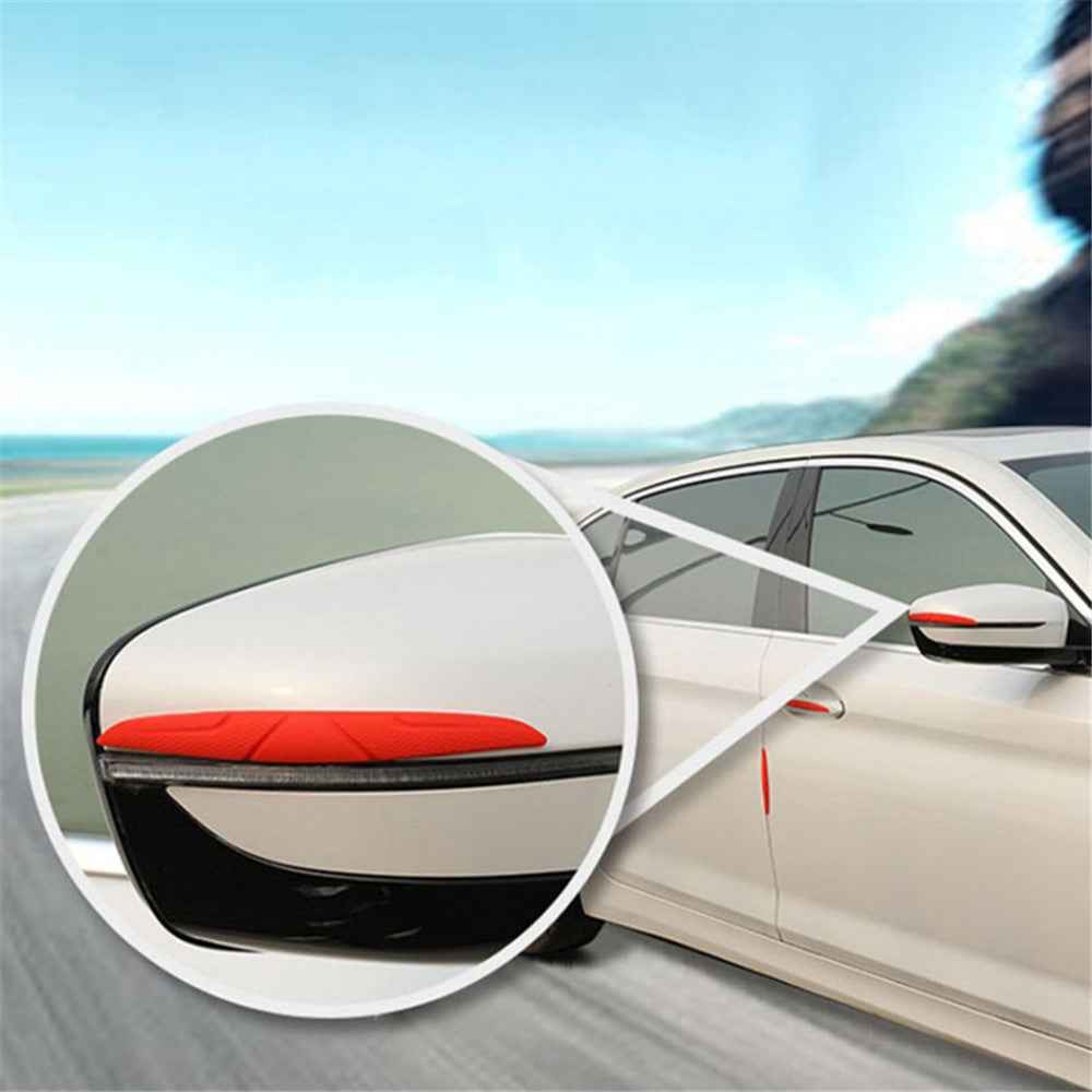 SHAN SHI 7755# 6Pcs Car Door Rearview Mirror Anti-collision Silicone Strips - Translucent