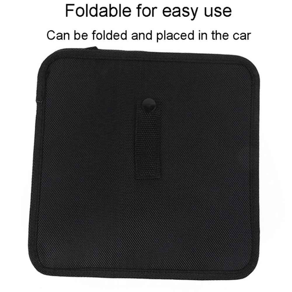 Car Trash Holder Storage Bag Foldable Car Seat Back Oxford Cloth Trash Bin - Black