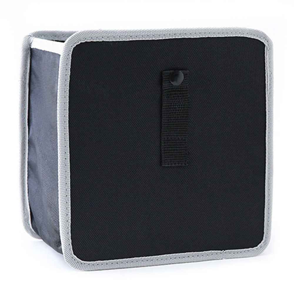 Car Trash Holder Storage Bag Foldable Car Seat Back Oxford Cloth Trash Bin - Grey