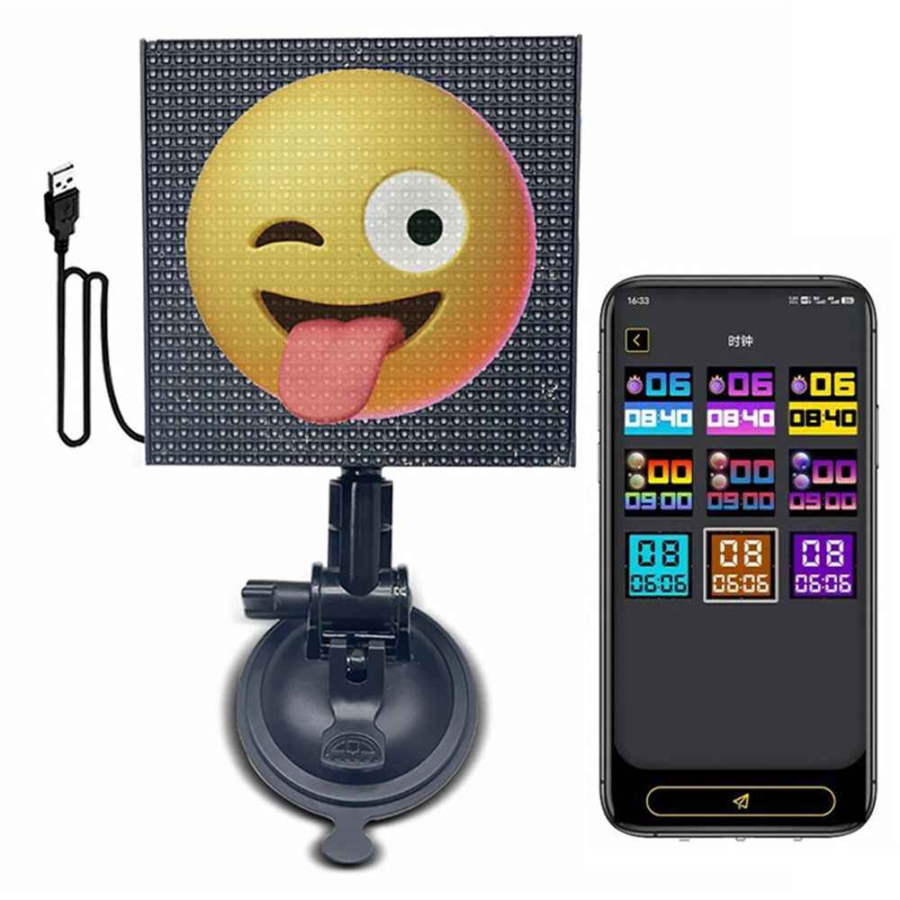 HCZ-01 Car LED Image Display Screen Bluetooth-compatible App Control Car Rear Window Message Board