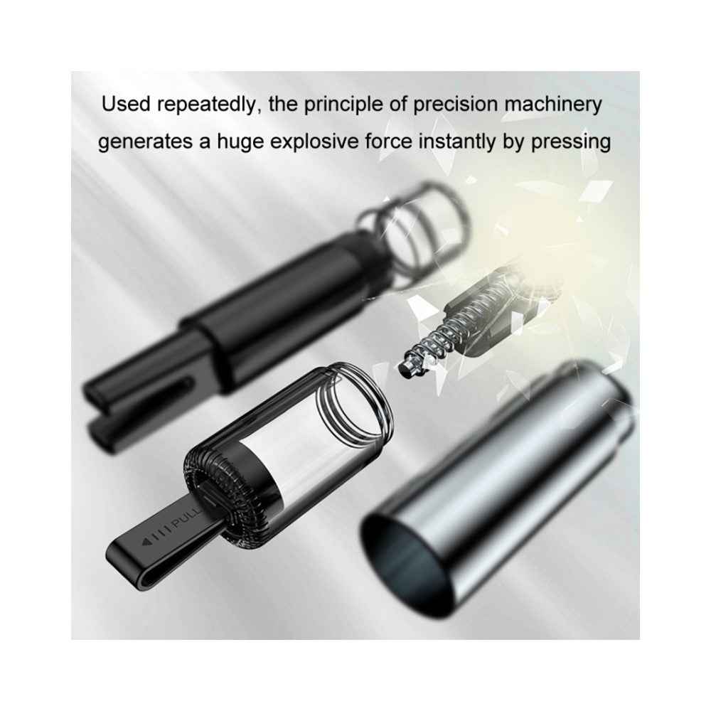 Car Safety Hammer Window Glass Breaker and Seat Belt Cutter Emergency Escape Tool - Silver