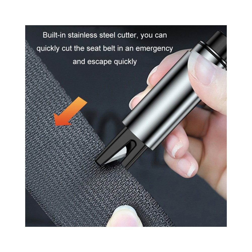 Car Safety Hammer Window Glass Breaker and Seat Belt Cutter Emergency Escape Tool - Silver