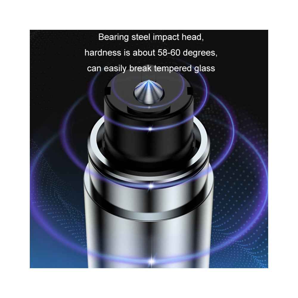 Car Safety Hammer Window Glass Breaker and Seat Belt Cutter Emergency Escape Tool - Black