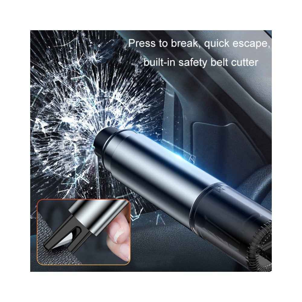 Car Safety Hammer Window Glass Breaker and Seat Belt Cutter Emergency Escape Tool - Dark Grey
