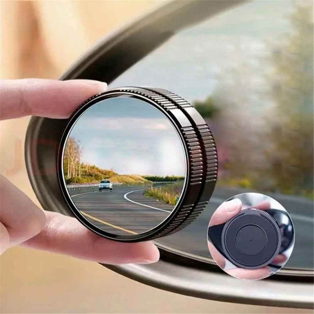 2Pcs Blind Spot Mirrors Rotating Automotive Side Blindspot Mirror for Car Waterproof HD Rear Glass - Tarnish