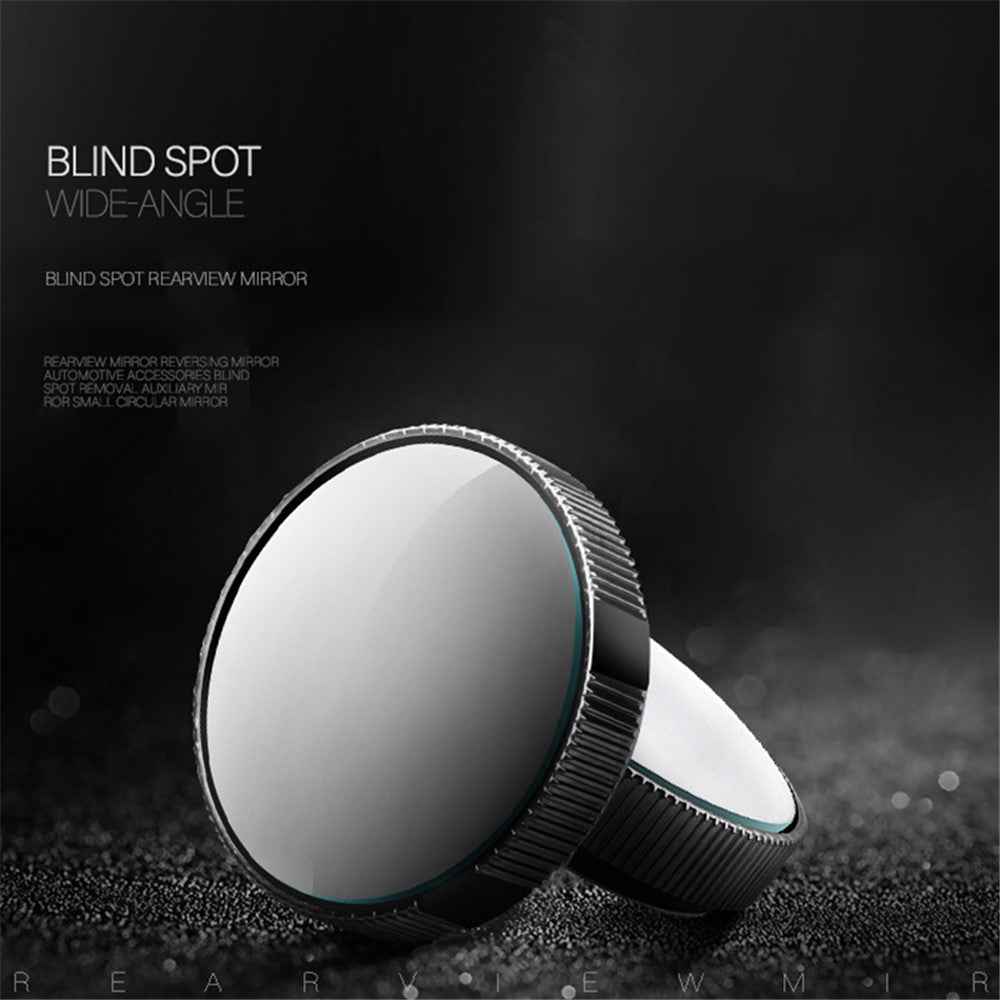 2Pcs Blind Spot Mirrors Rotating Automotive Side Blindspot Mirror for Car Waterproof HD Rear Glass - Tarnish