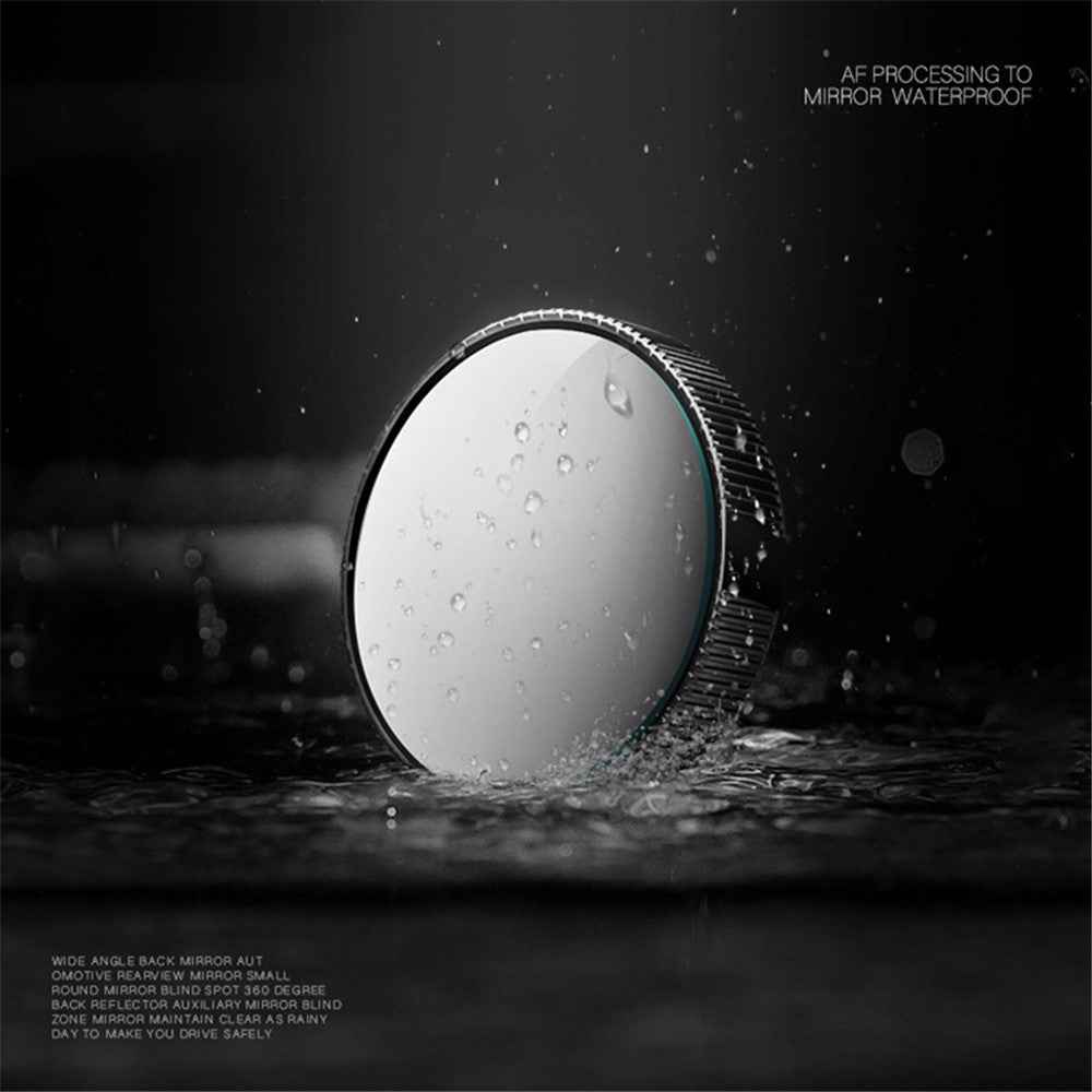 2Pcs Blind Spot Mirrors Rotating Automotive Side Blindspot Mirror for Car Waterproof HD Rear Glass - Tarnish