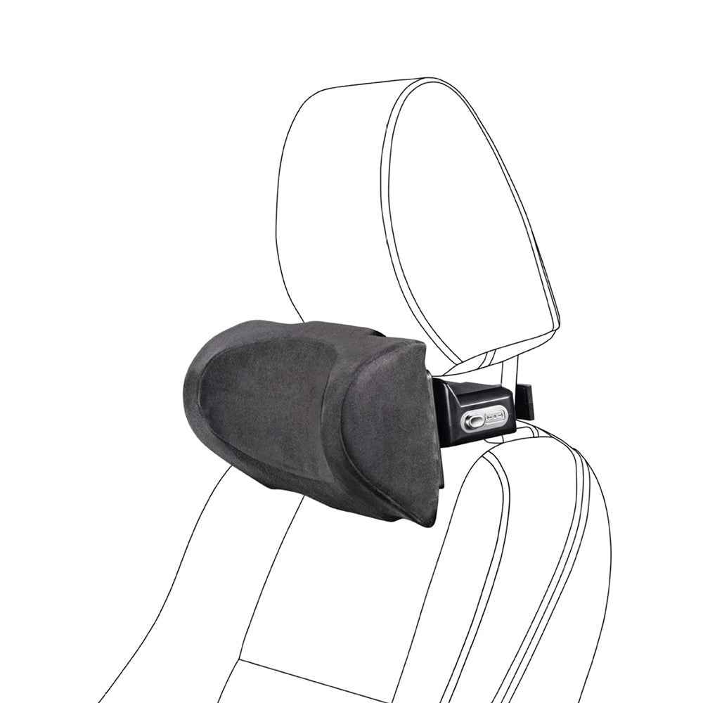 Position Adjustable Car Seat Neck Support Pillow Memory Foam Headrest Cushion - Black