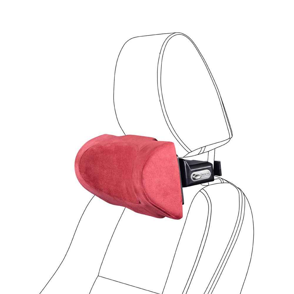 Position Adjustable Car Seat Neck Support Pillow Memory Foam Headrest Cushion - Red