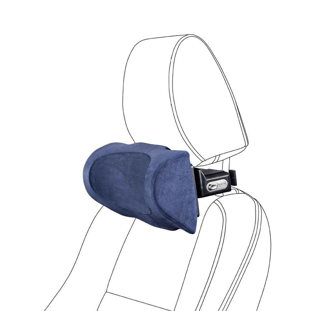 Position Adjustable Car Seat Neck Support Pillow Memory Foam Headrest Cushion - Sapphire
