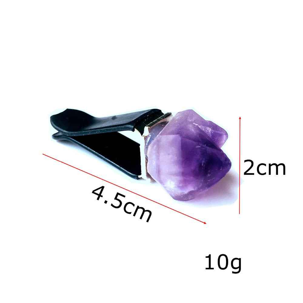 Crystal Stone Car Air Vent Clips Car Decoration Ornament for Women Car Interior Accessory - Purple Crystal Flower
