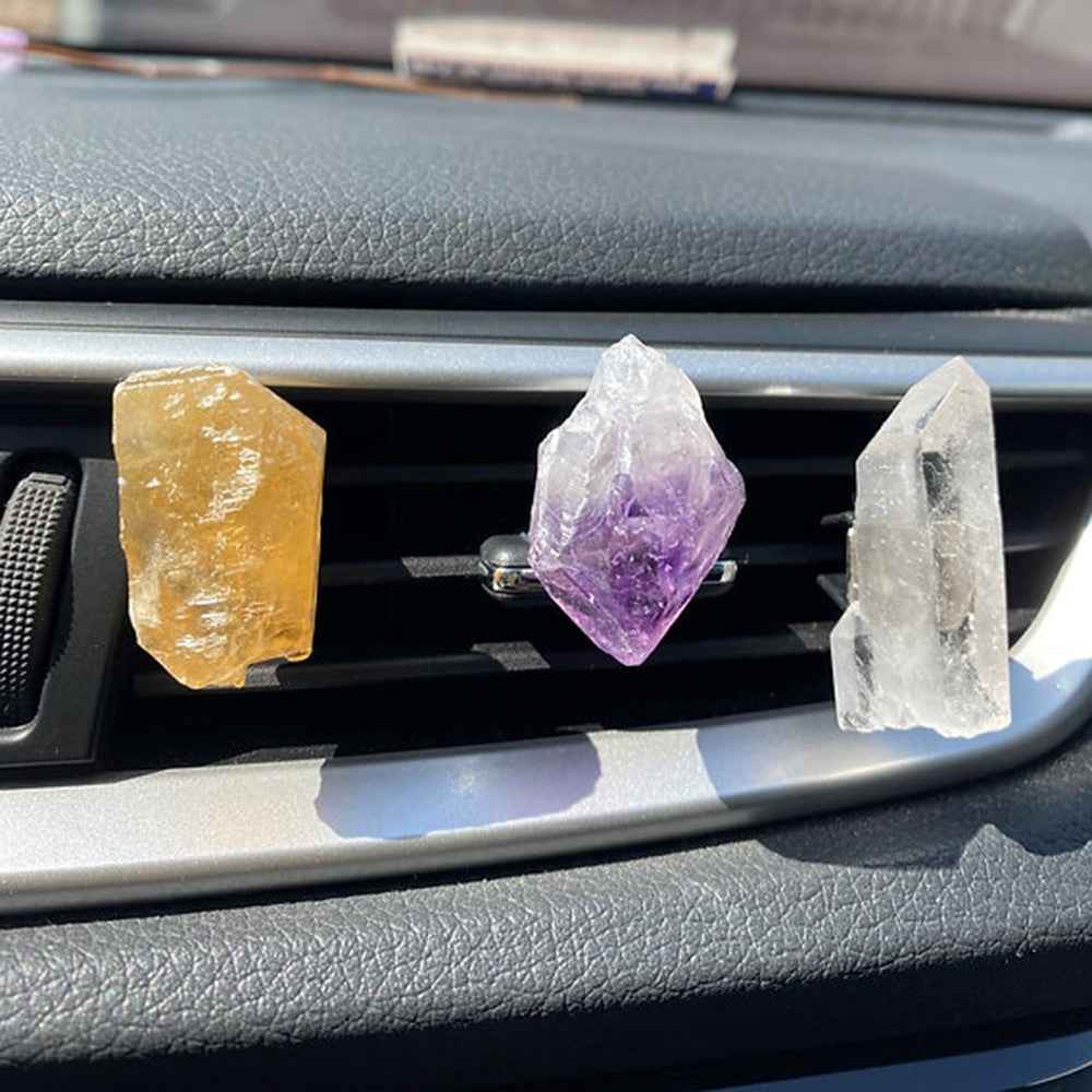 Crystal Stone Car Air Vent Clips Car Decoration Ornament for Women Car Interior Accessory - Blue Stripe
