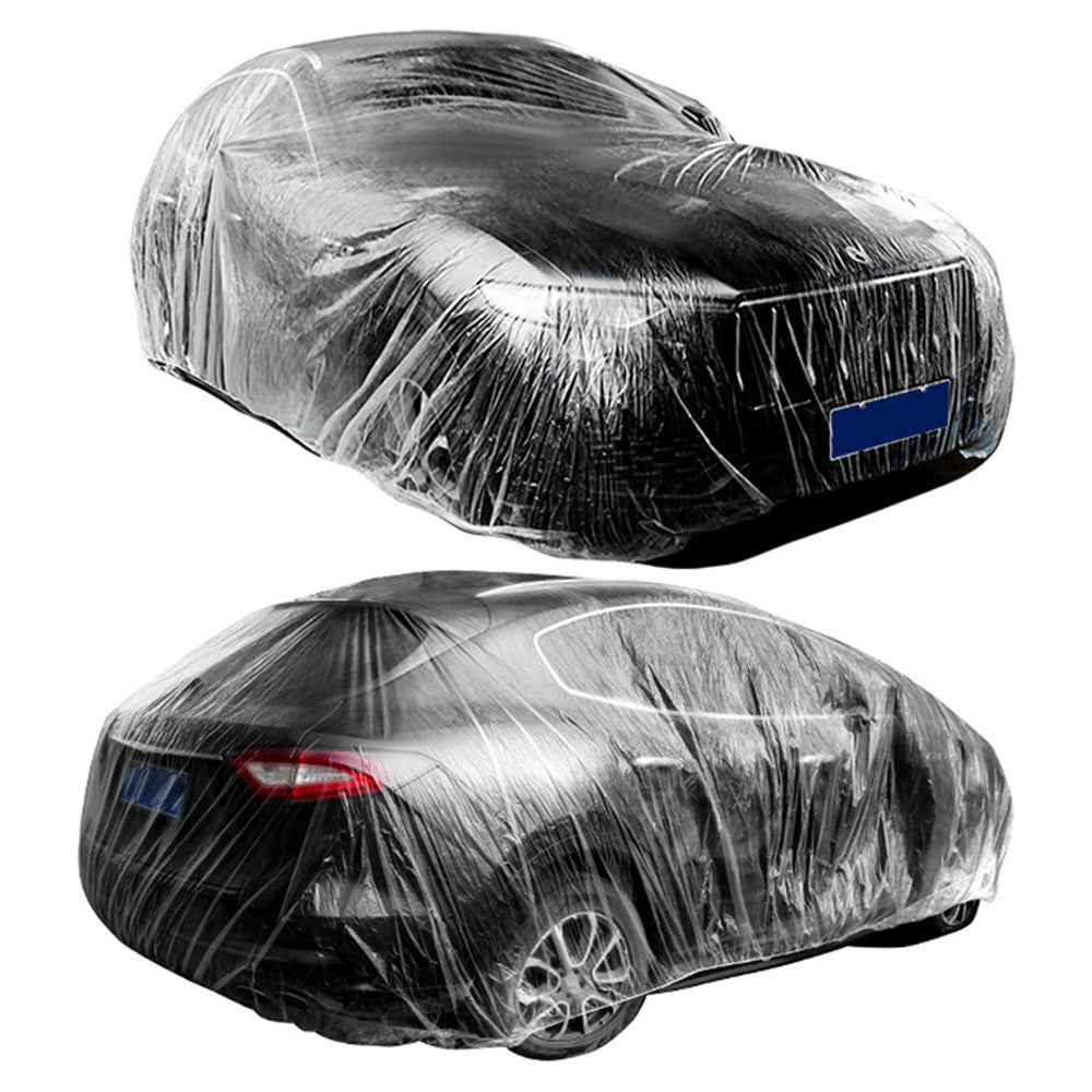 BY-004 Waterproof Car Cover Disposable PE Automobile Rain Cover with Elastic Band (Upgraded Version), Size: M