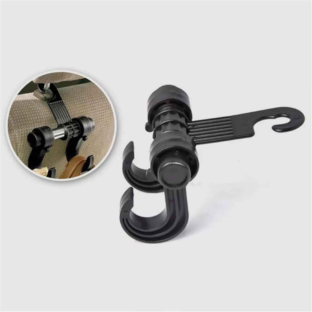 Car Seat Back Hook Multi-functional Auto Car Seat Headrest Hanger Holder, Double Hanging Hook
