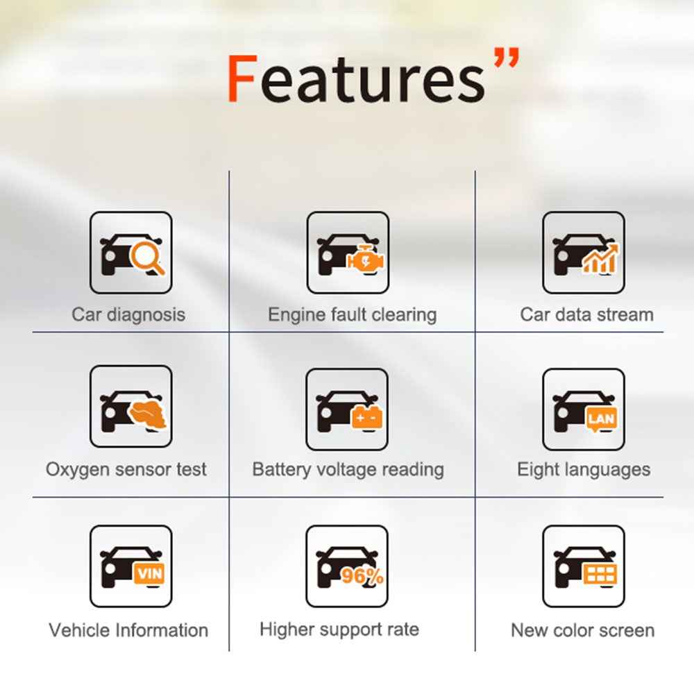V317 OBD II Diagnostic Car Fault Detector Engine Tester Tool elm327 Car Reading Code Card Car Diagnostic Instrument