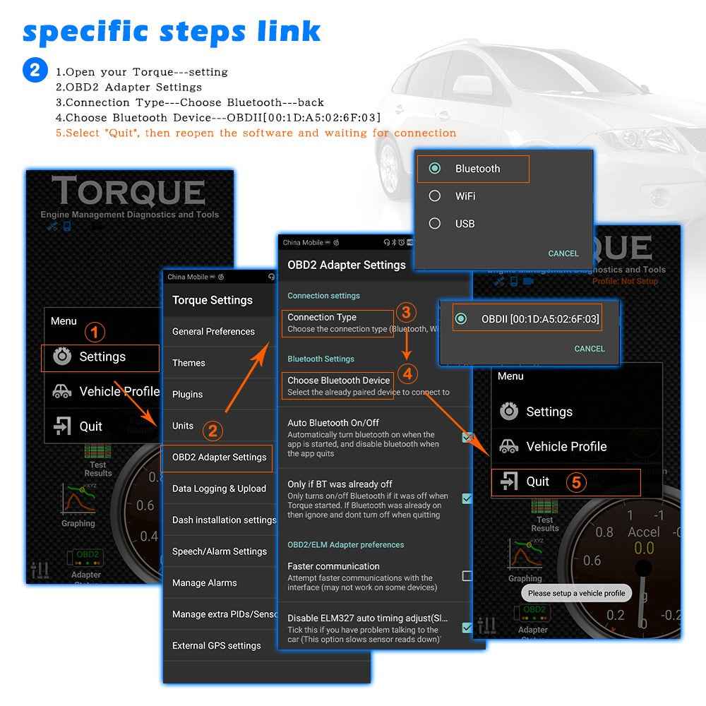 V06H4K elm327 Engine Fault Detector Diagnostic Tool Car Code Reader Bluetooth-compatible Connection Support OBD2 Protocol