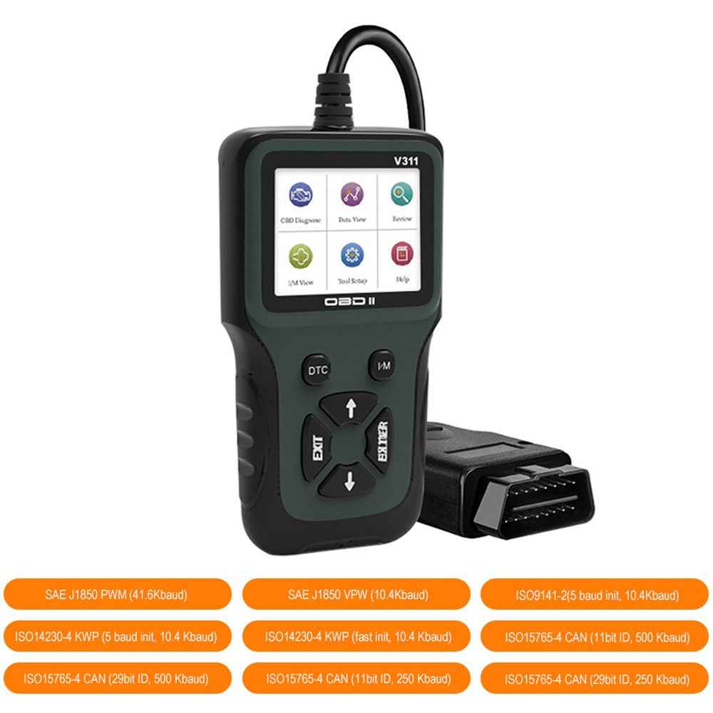 V311 OBD2 Engine Scanner Vehicle Code Reader Auto Diagnostic Analyzer Check Engine Light for Car