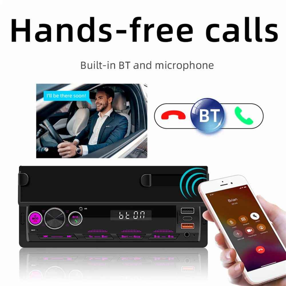 D160 Car Bluetooth-compatible MP3 Player FM Radio Multimedia Lossless Music Player