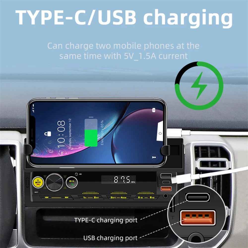 D160 Car Bluetooth-compatible MP3 Player FM Radio Multimedia Lossless Music Player